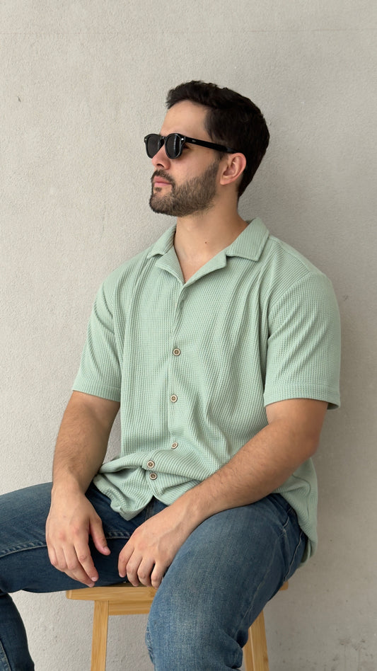 Waffle Shirt Verde Claro