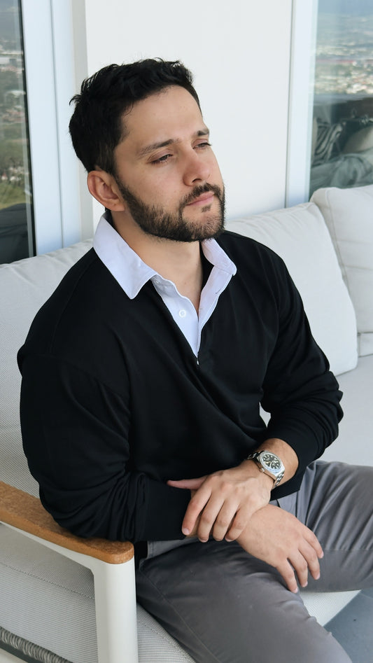 Rugby Polo Negro