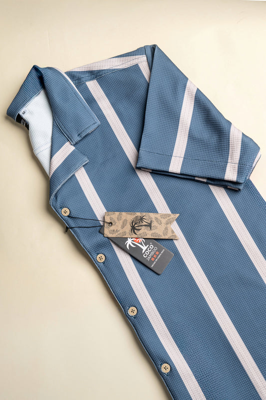 Riviera Shirt (Azul y Crema)