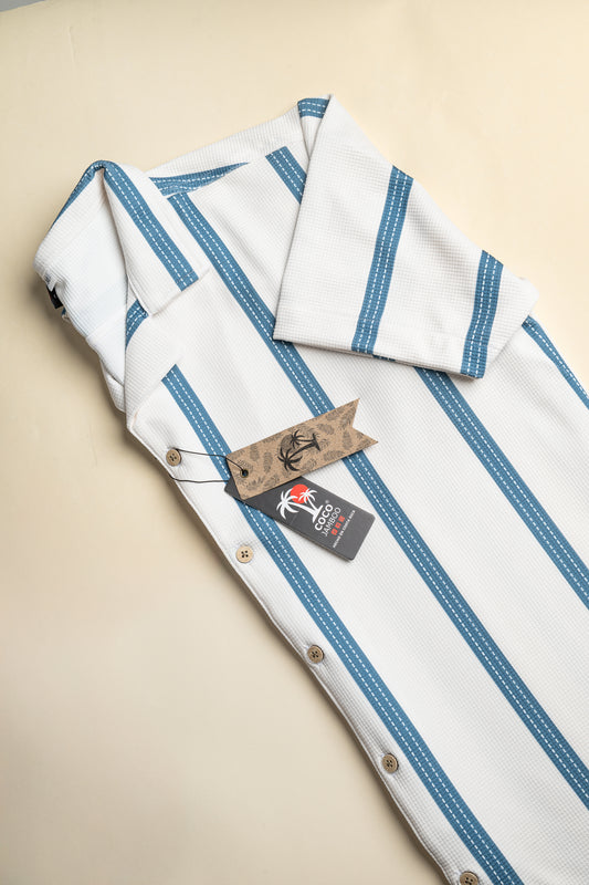 Riviera Shirt (Blanco y Azul)