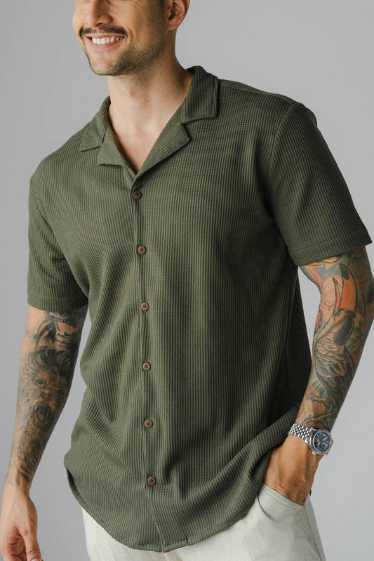 Waffle Shirt Verde Oscuro