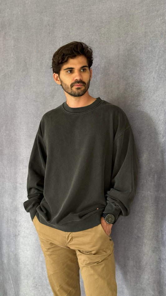 Panda Sweater Negro Retro