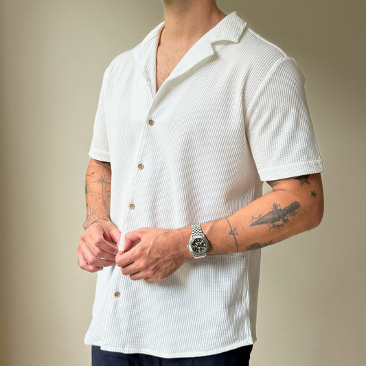Waffle Shirt Blanco