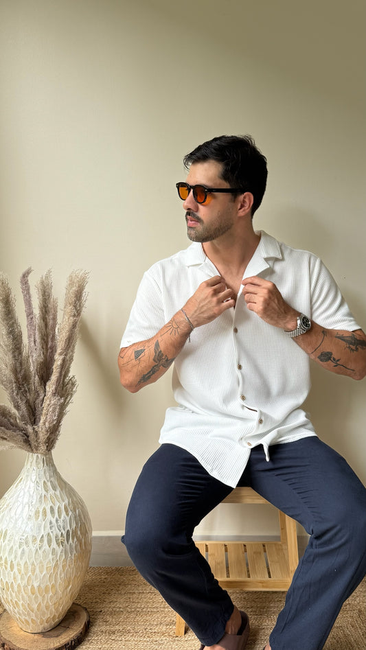 Waffle Shirt Blanco 3