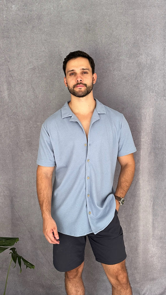 Waffle shirt Celeste