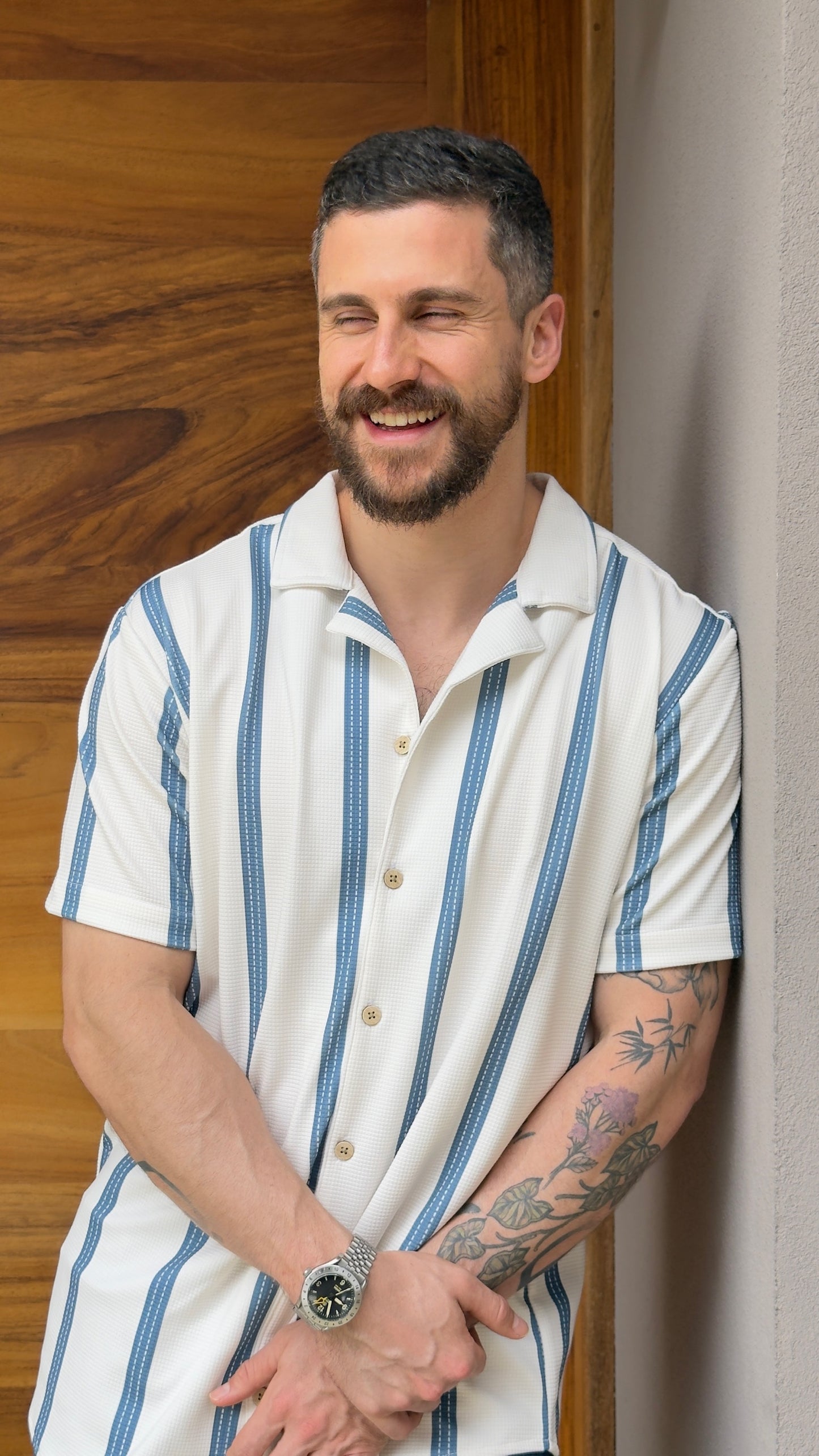 Riviera Shirt (Blanco y Azul)