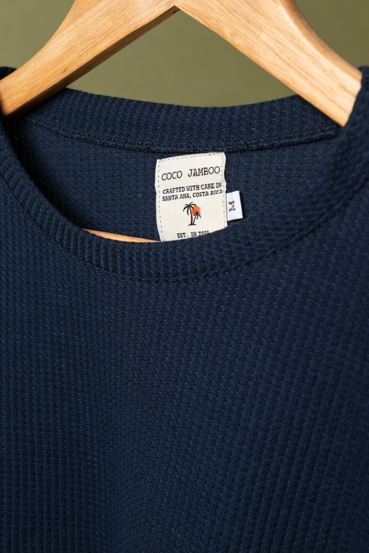 Waffle Pullover Navy