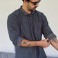 River Cord Shirt - Azul Grisáceo