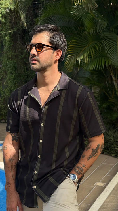 Riviera Shirt (Negro y Verde)