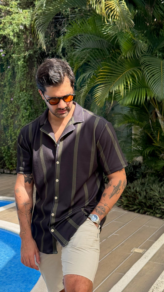 Riviera Shirt (Negro y Verde)