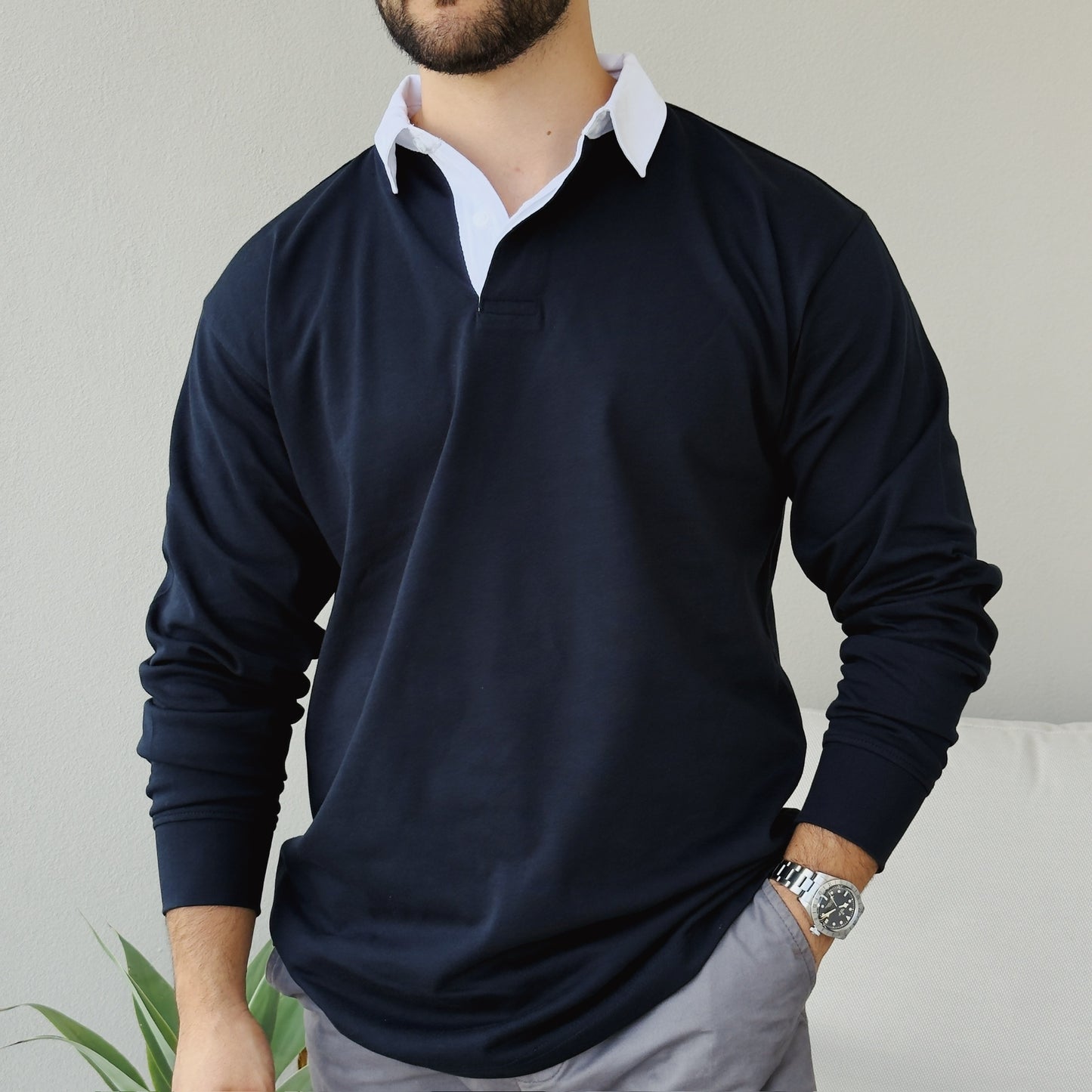 Rugby Polo Azul Oscuro