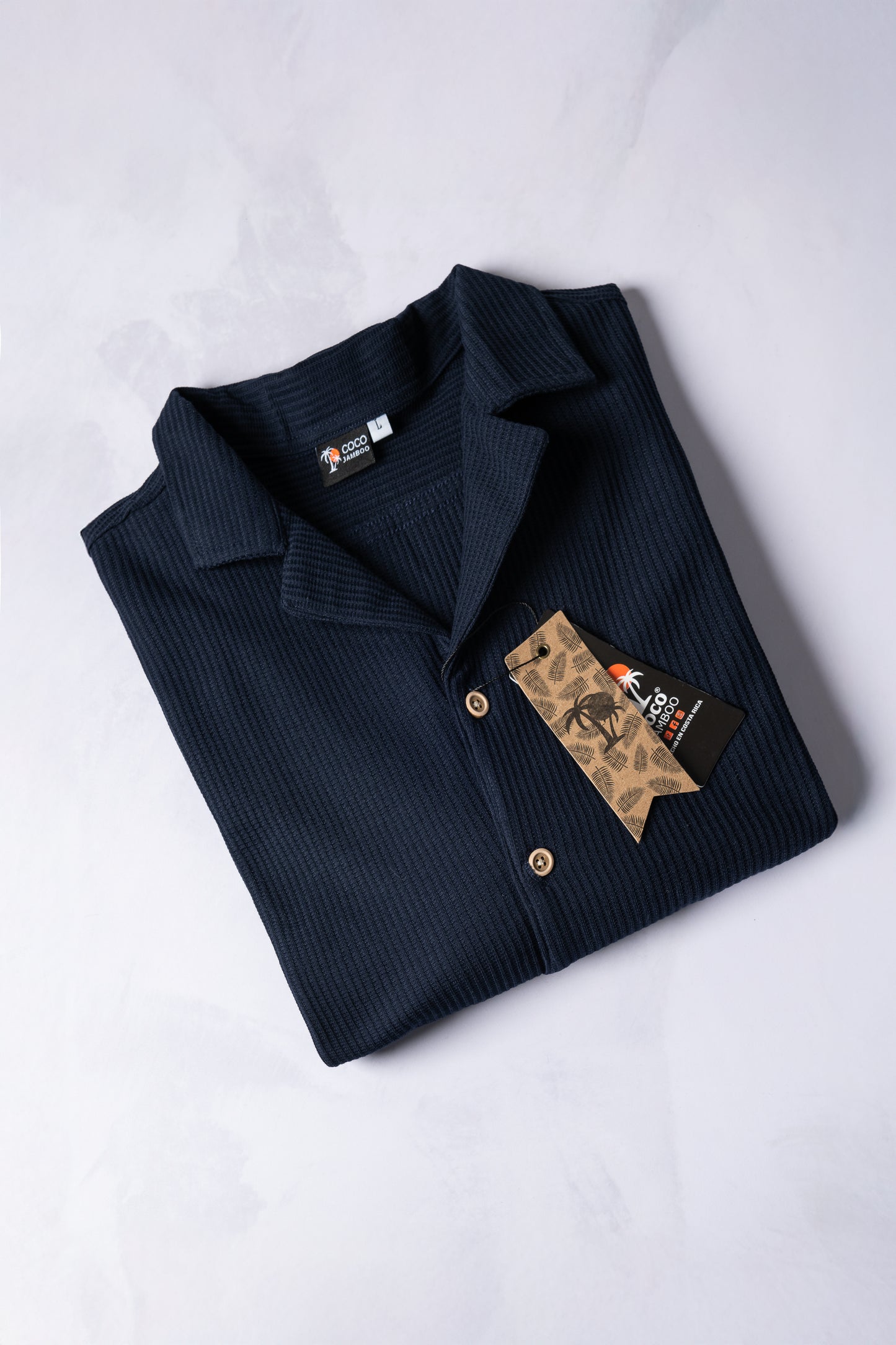 Waffle Shirt Azul Oscuro