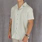 Camisa Rayas Verde y Blanco