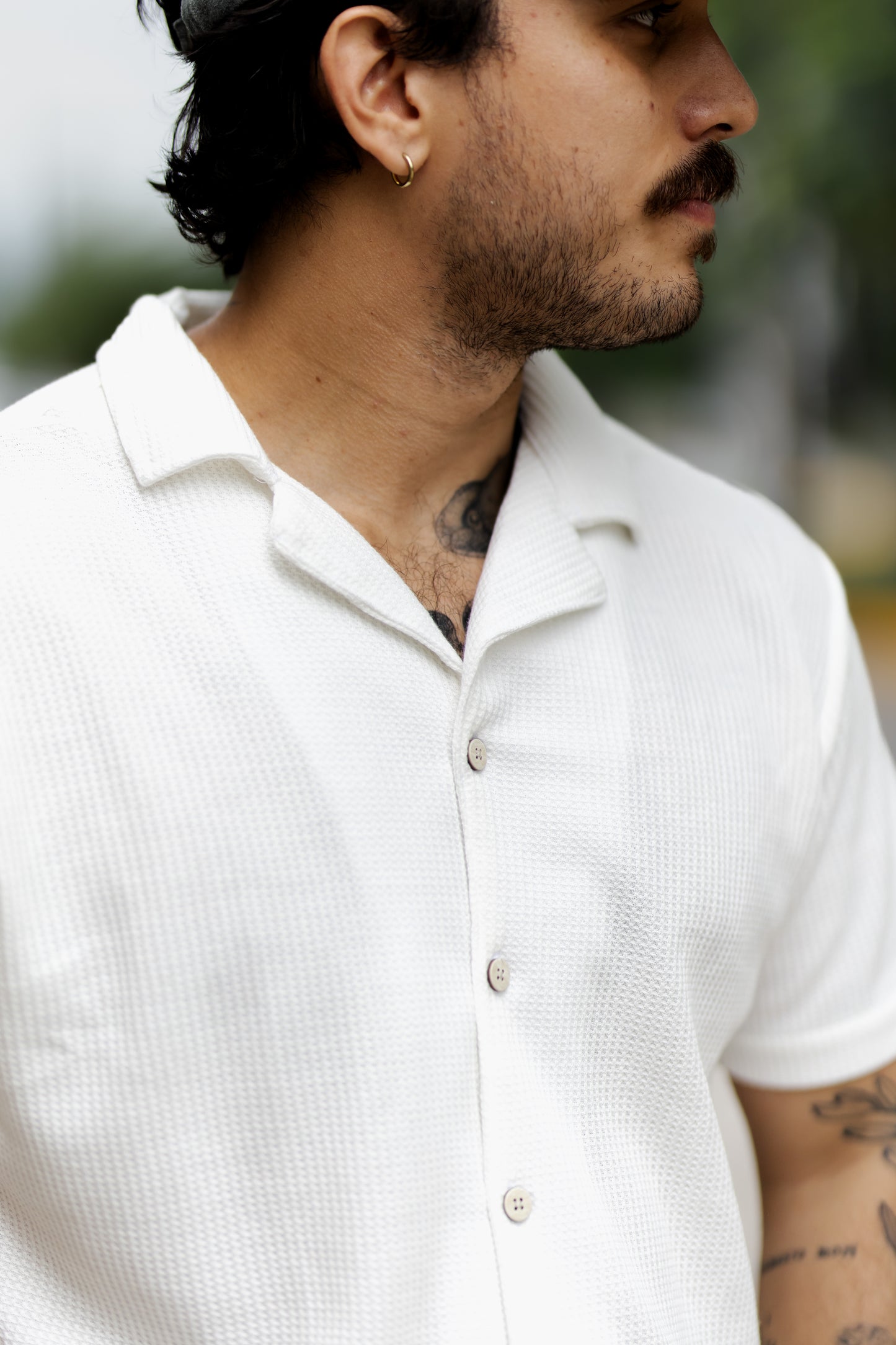 Waffle Shirt Blanco