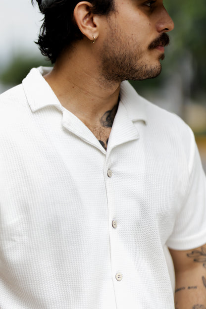 Waffle Shirt Blanco