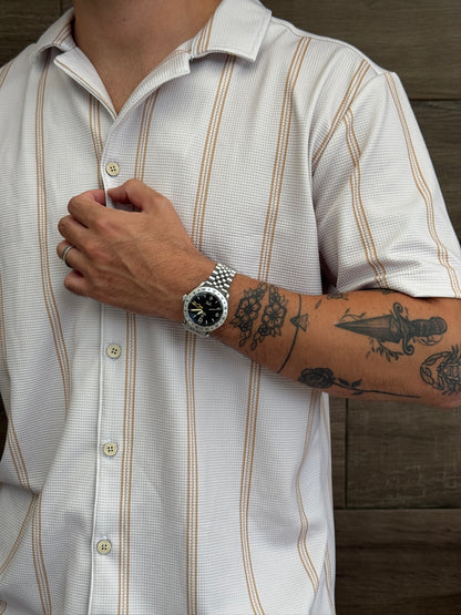 Riviera Shirt (Crema y Khaki)