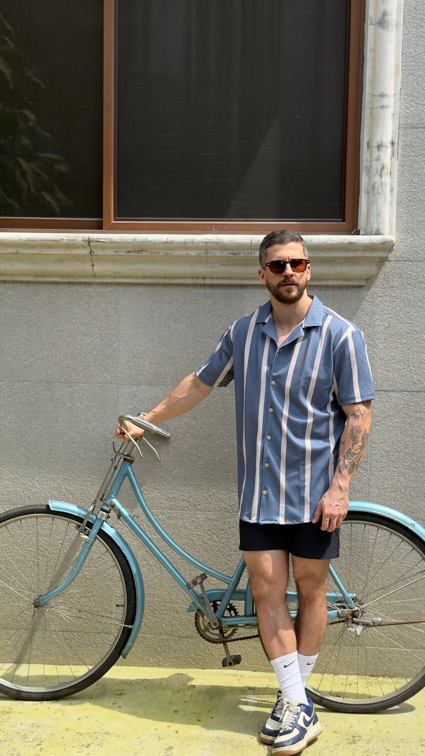 Riviera Shirt (Azul y Crema)