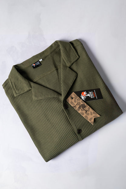 Waffle Shirt Verde Oscuro