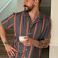 Riviera Shirt (Gris y Naranja)