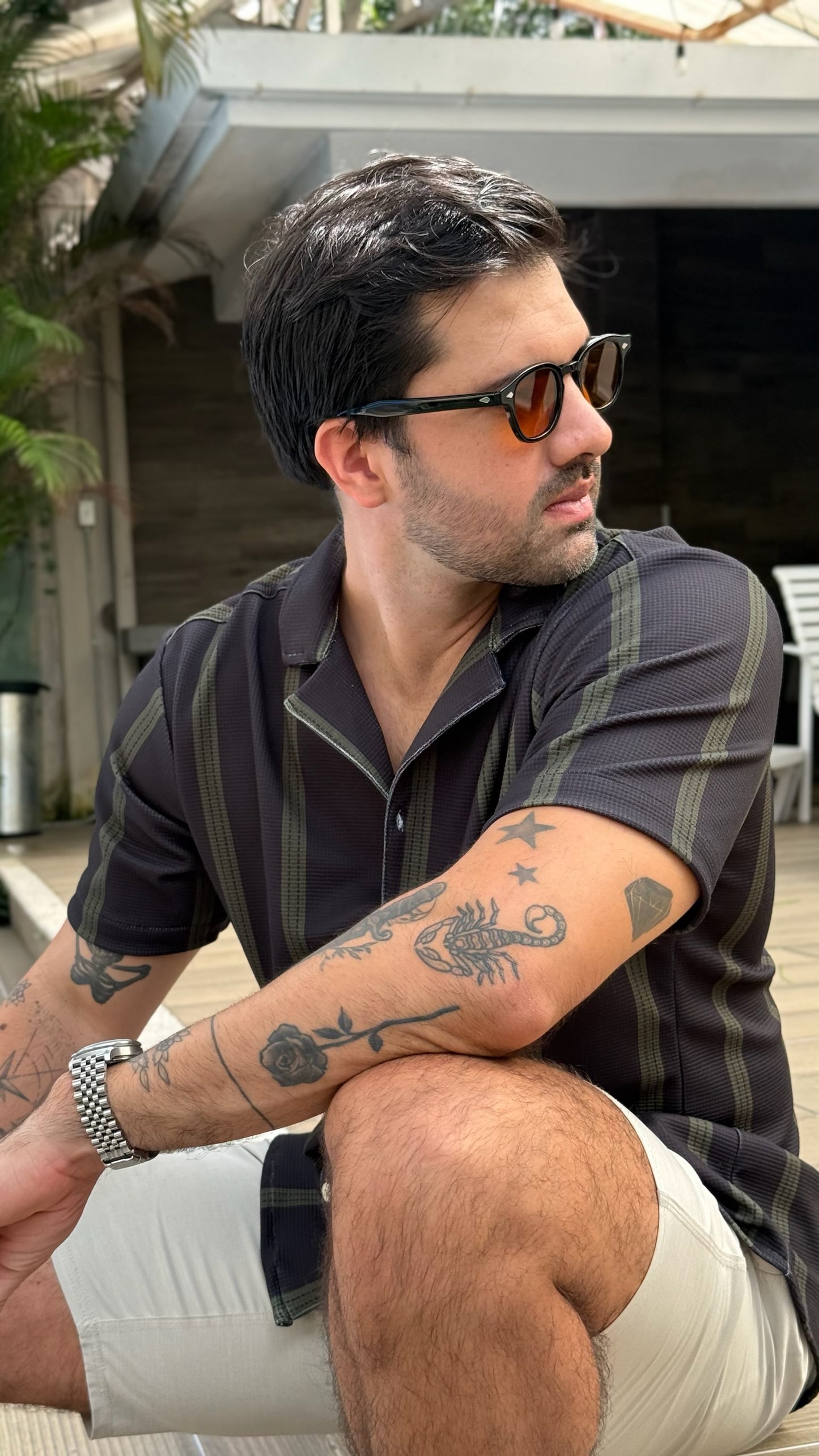 Riviera Shirt (Negro y Verde)