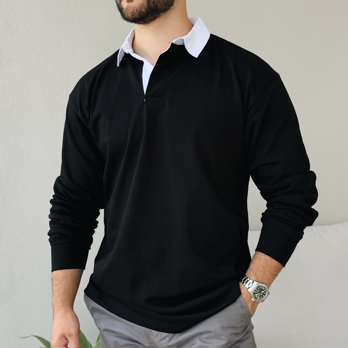 Rugby Polo Negro