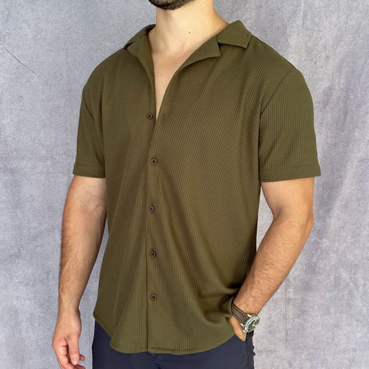 Waffle Shirt Verde Oscuro