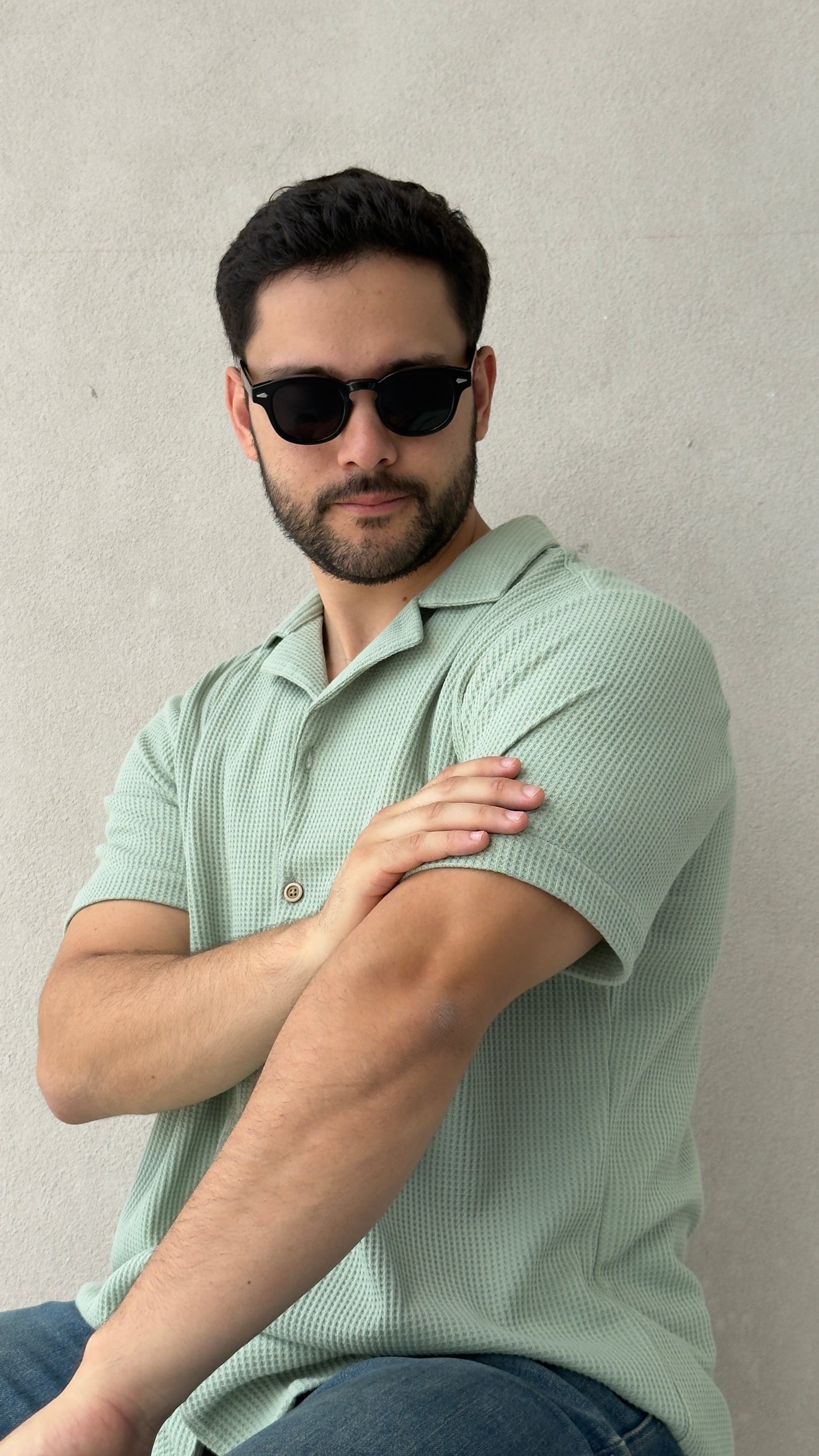 Waffle Shirt Verde Claro