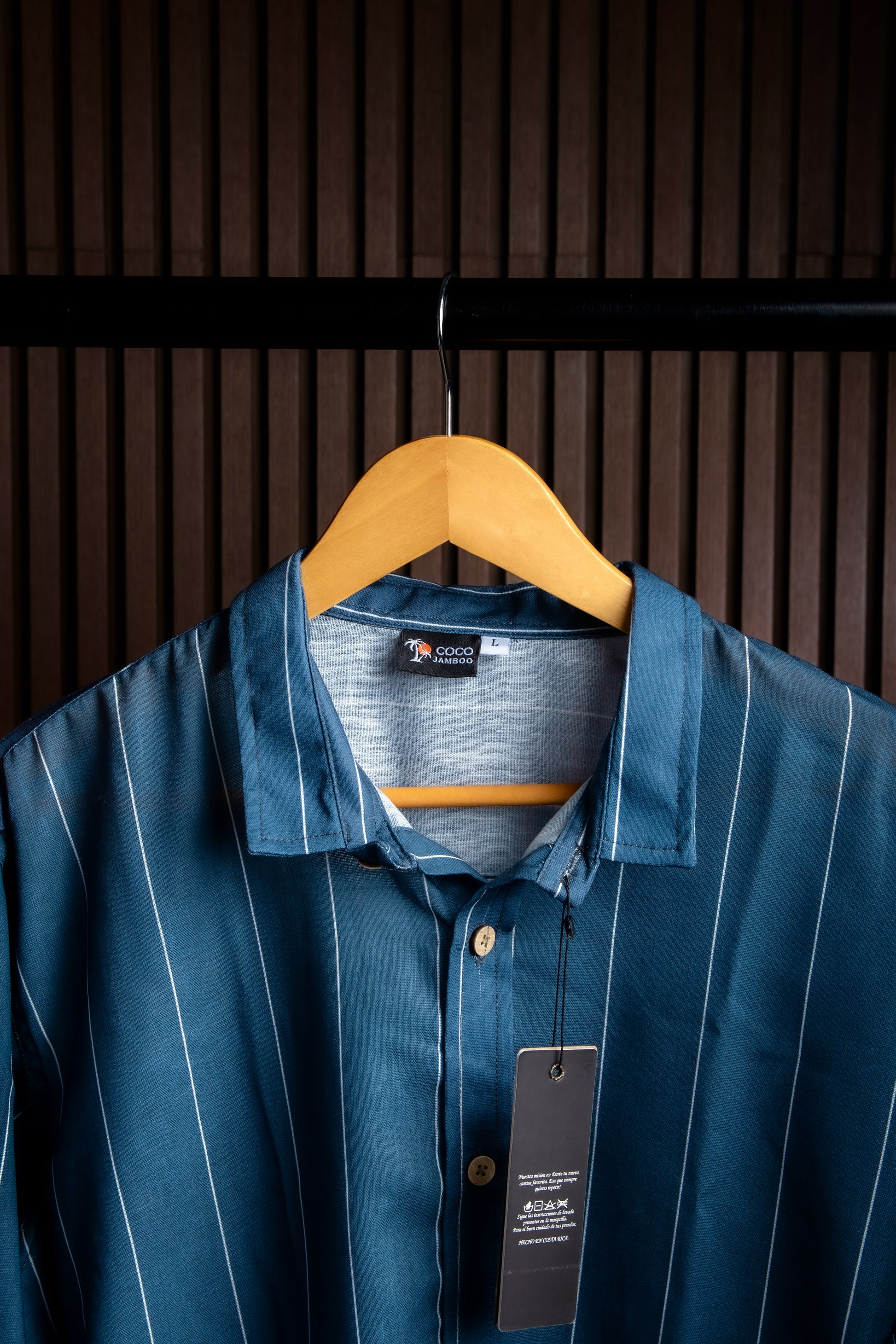 Camisa de Lino Azul Hybrid Linen 1