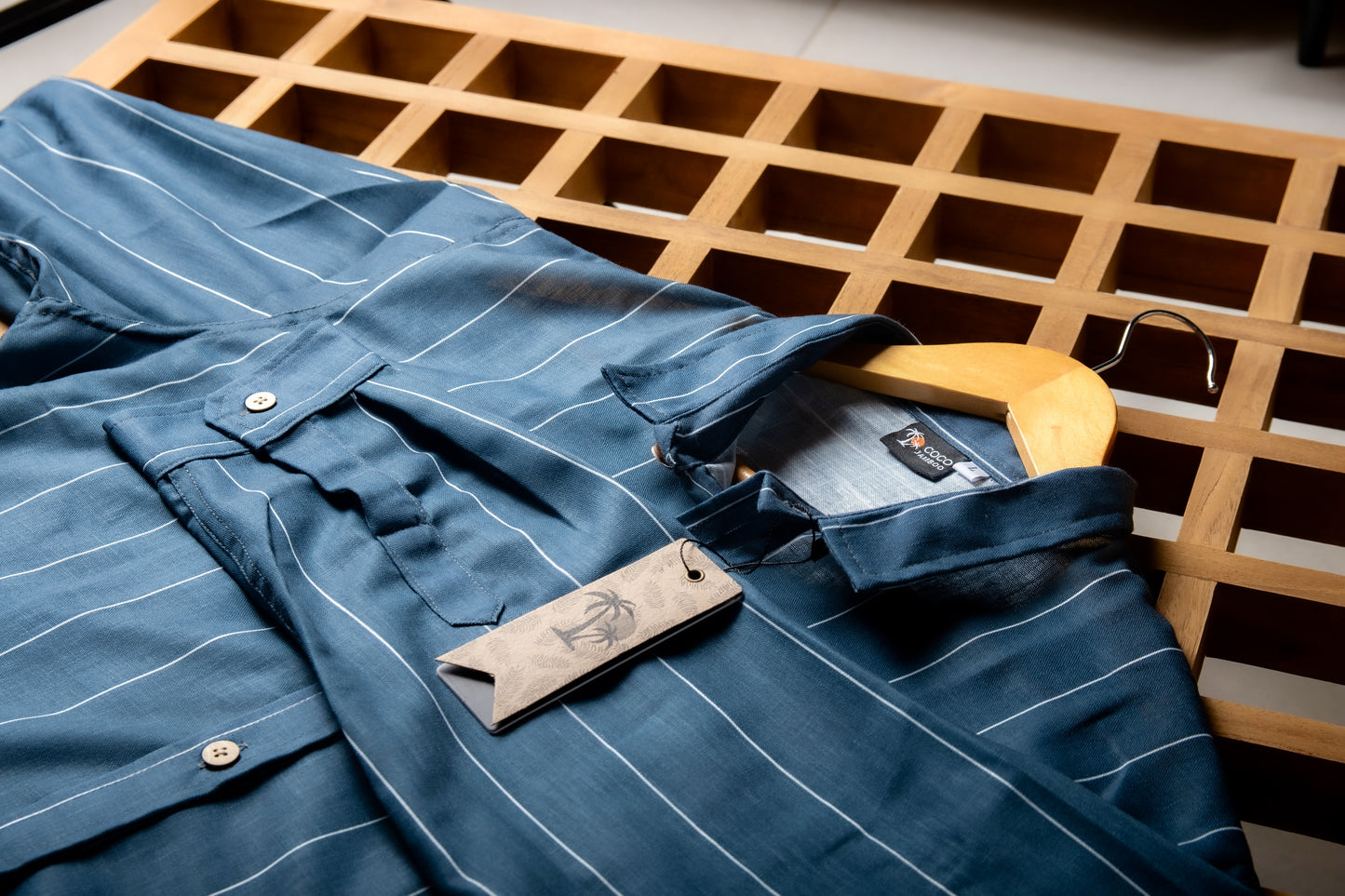 Camisa de Lino Azul Hybrid Linen 2