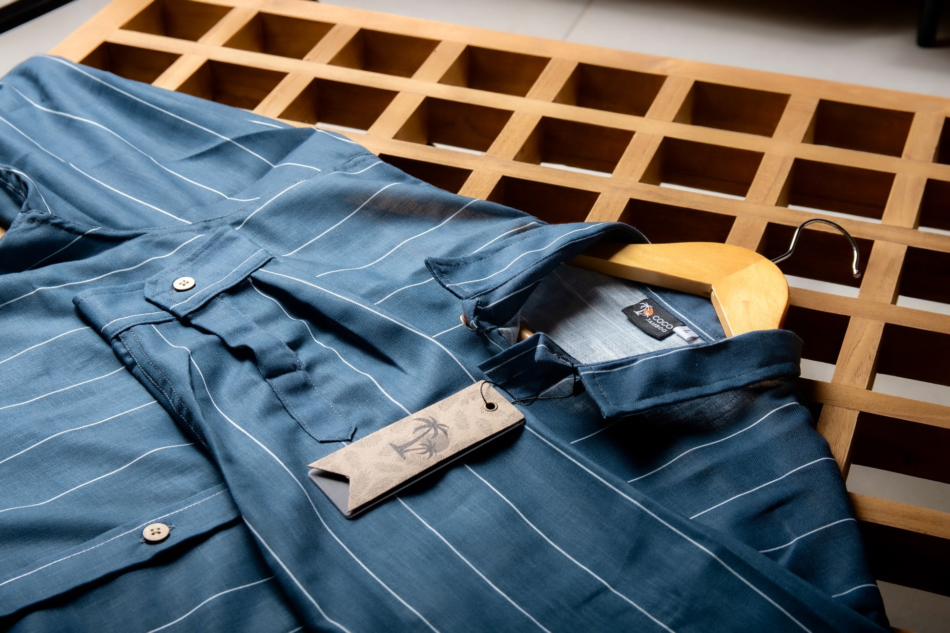 Camisa de Lino Azul Hybrid Linen 2