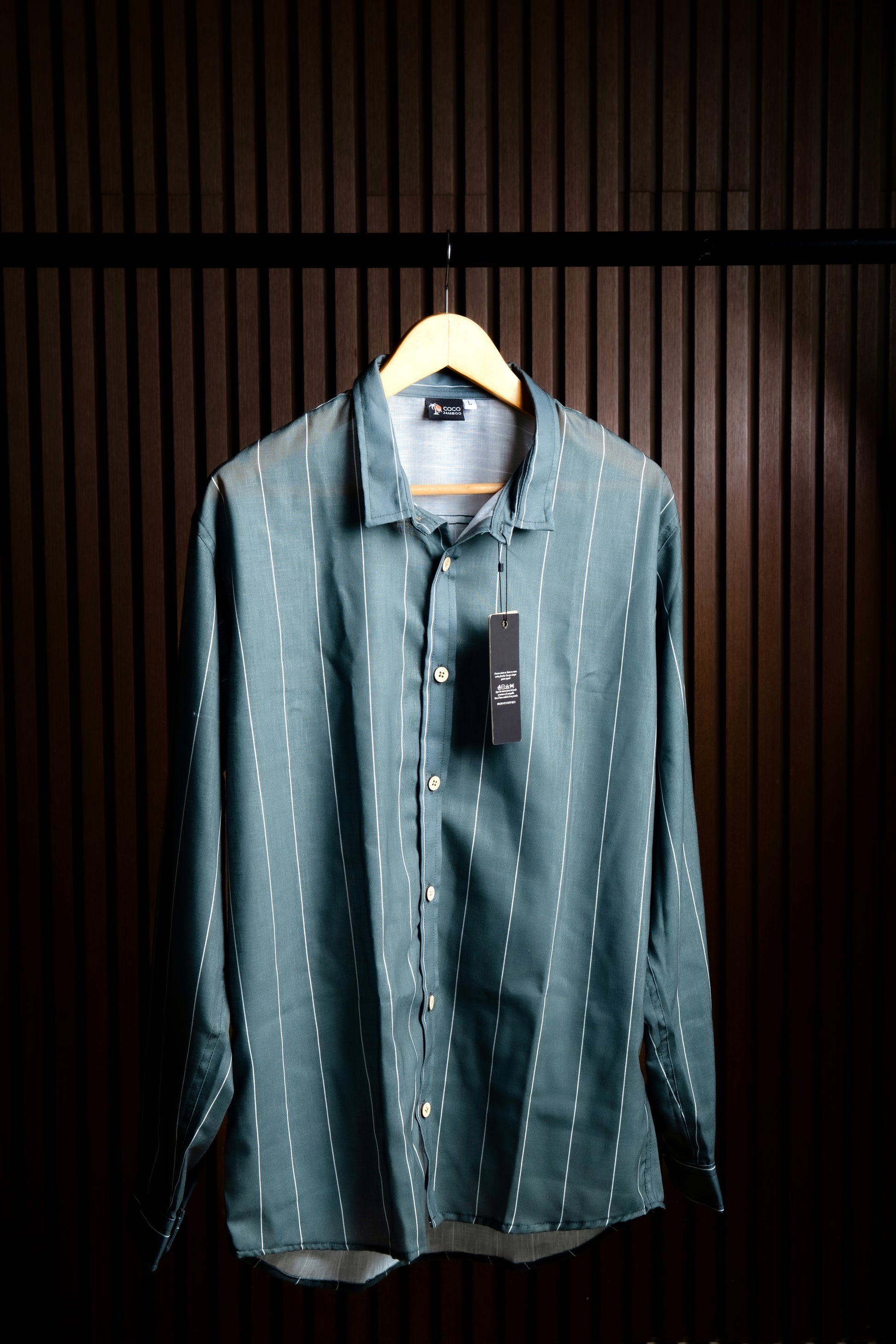 Camisa de Lino Verde Oscuro Hybrid Linen