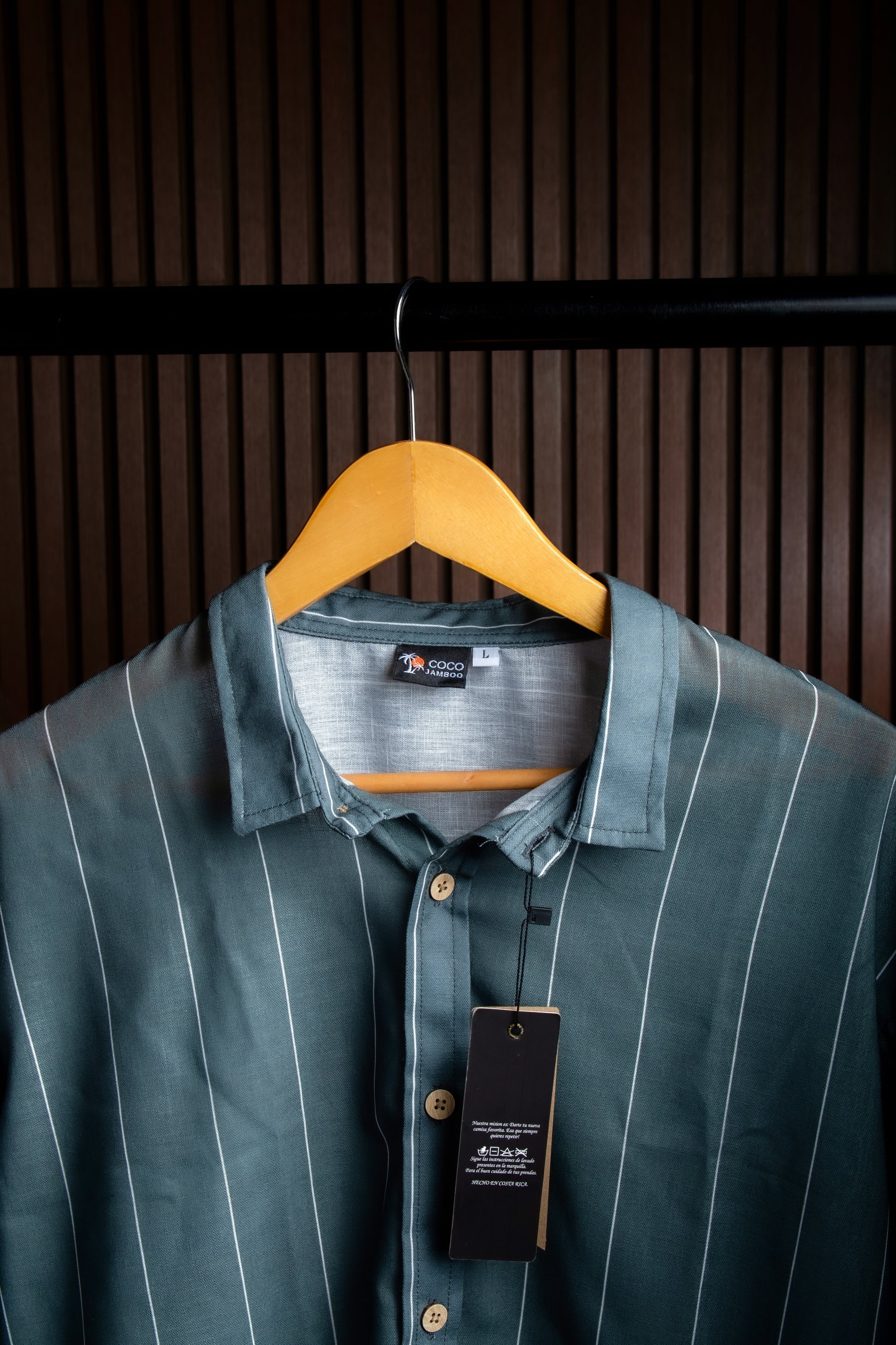 Camisa de Lino Verde Oscuro Hybrid Linen 2