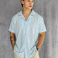 Camisa Rayas Celeste y Blanco