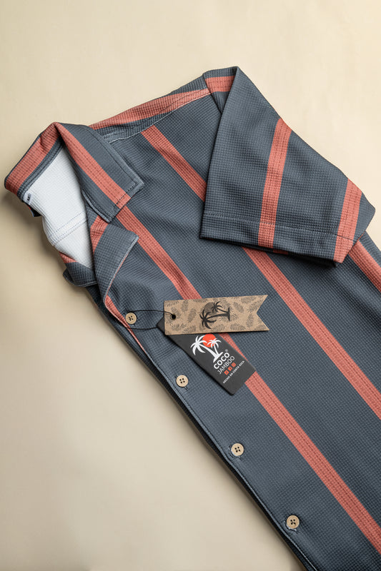 Riviera Shirt (Gris y Naranja)
