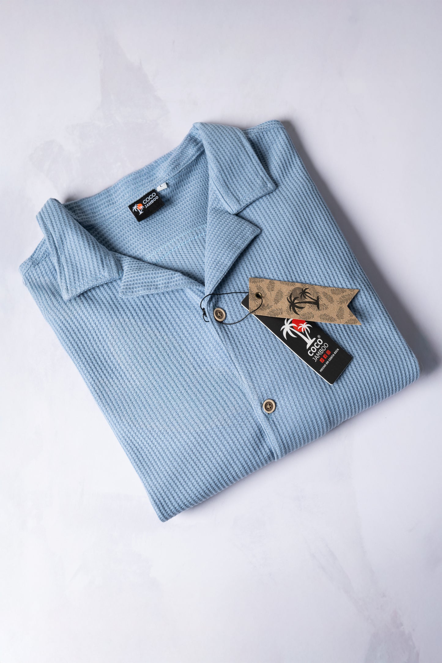 Waffle Shirt Celeste