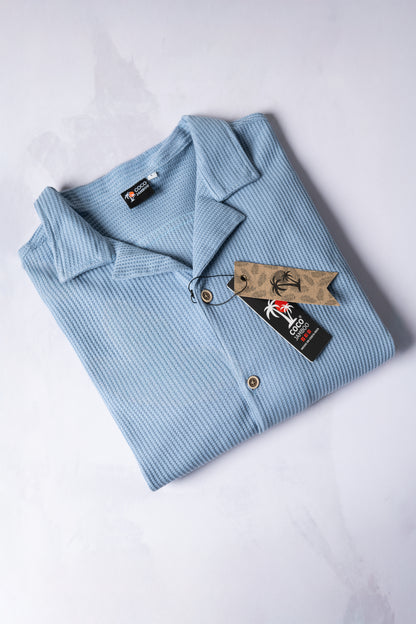 Waffle Shirt Celeste