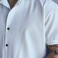 Camisa Lisa Blanca Botones de Madera
