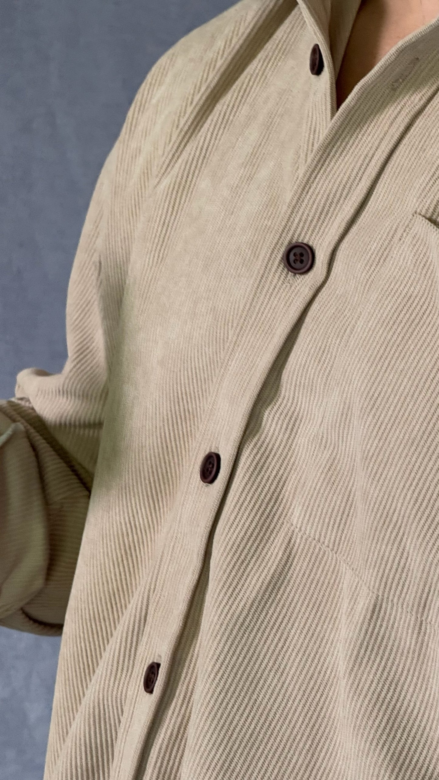 River Cord Shirt - Beige