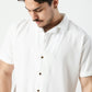 Camisa Lisa Blanca Botones de Madera