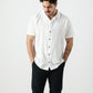 Camisa Lisa Blanca Botones de Madera