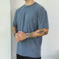 Oversized T-Shirts Azul washed