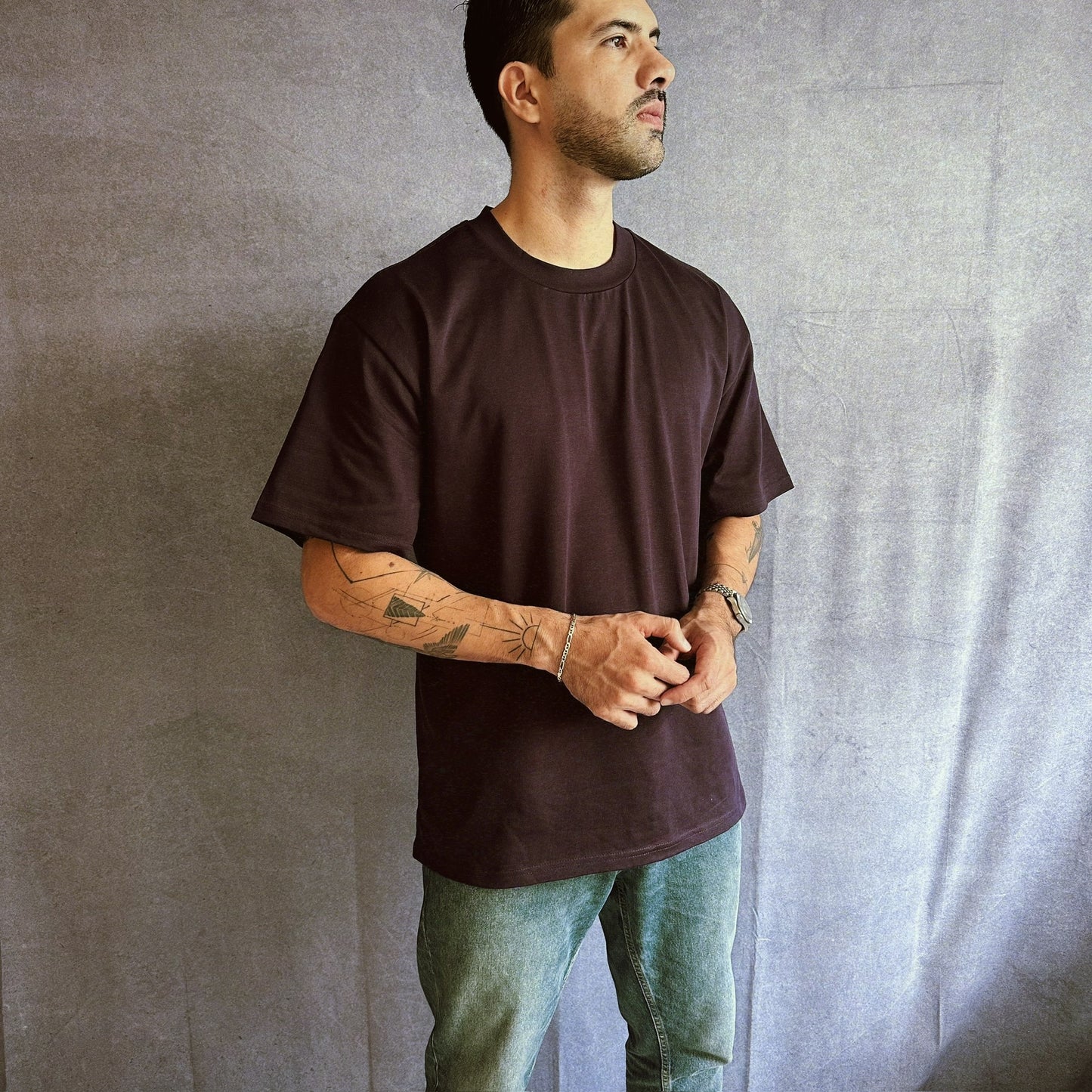 Oversized T-Shirts Morado Oscuro