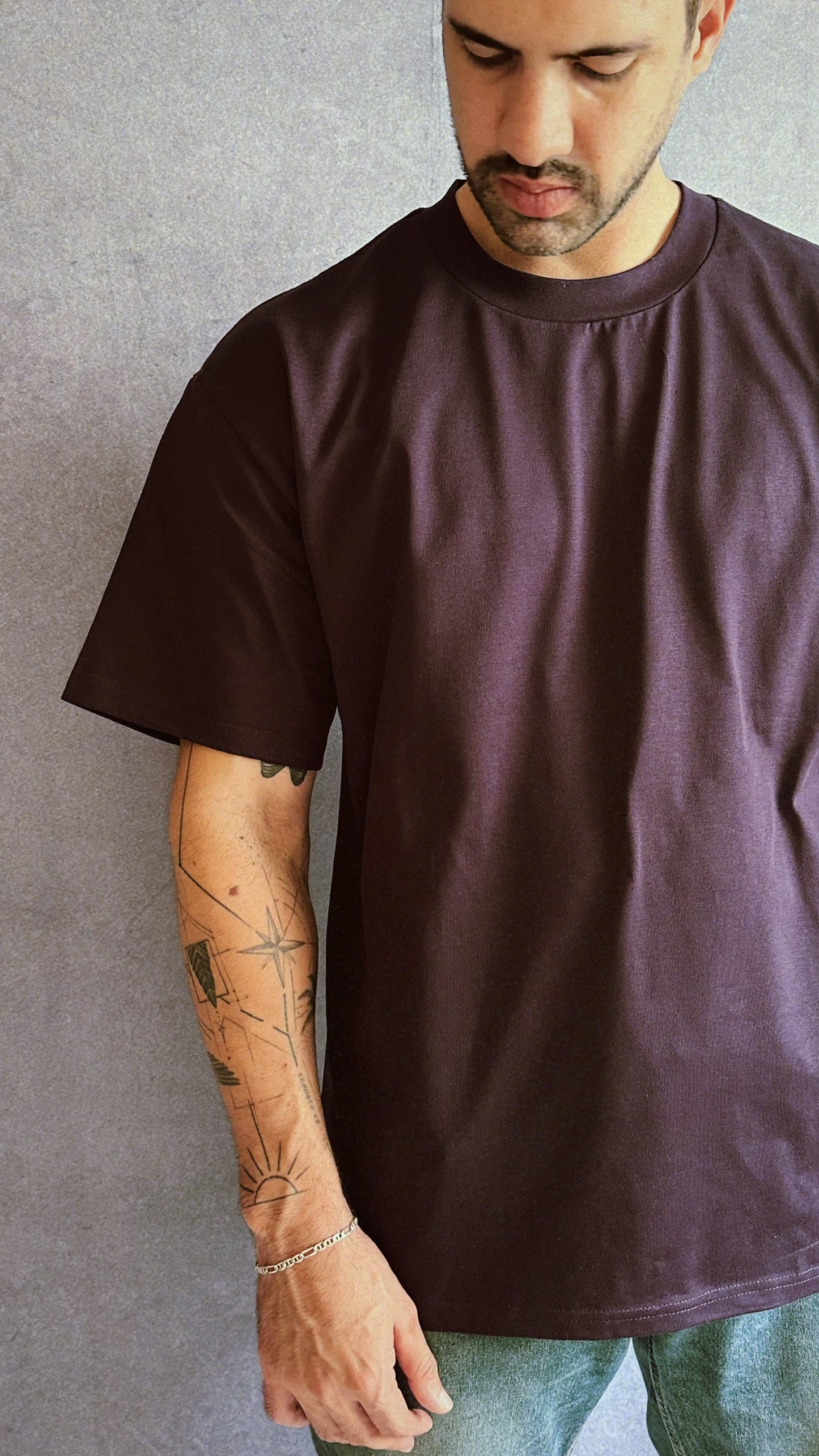 Oversized T-Shirts Morado Oscuro