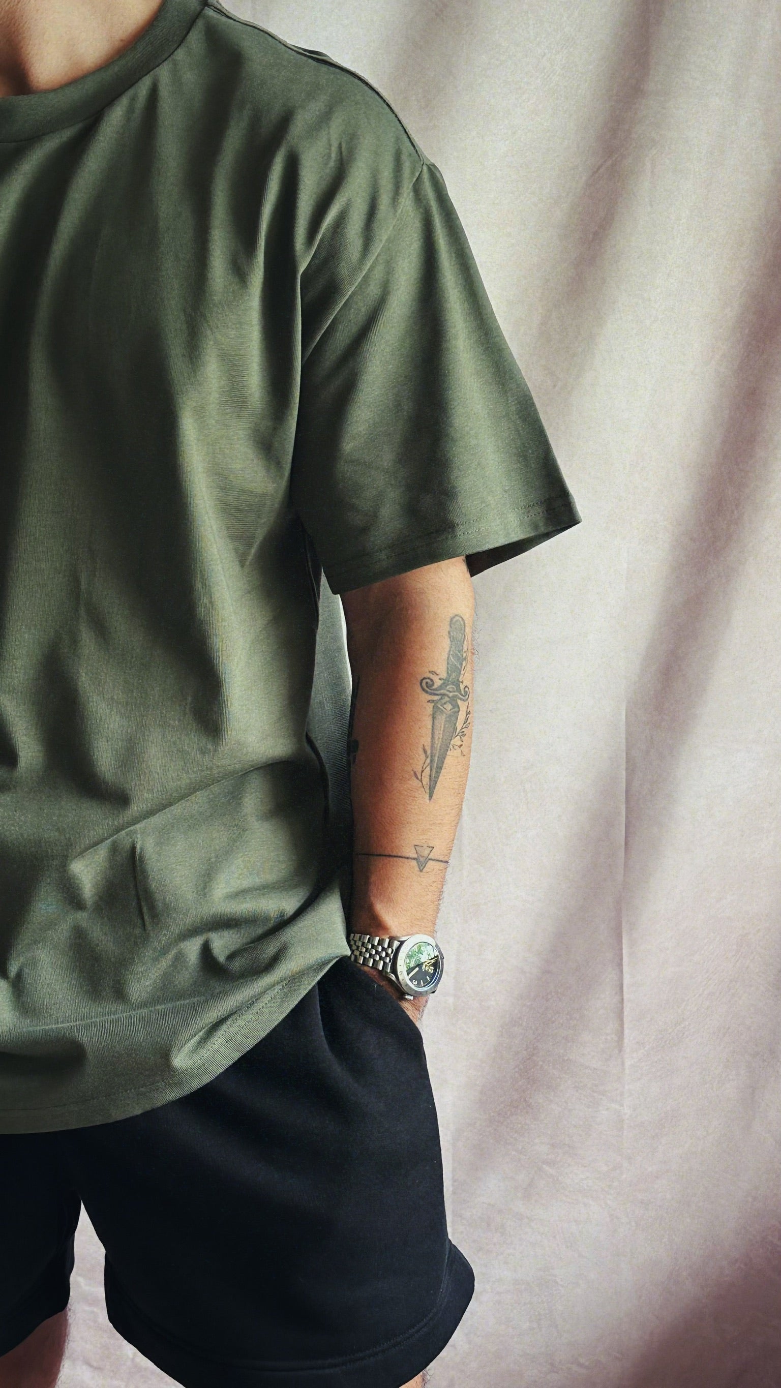 Oversized T-Shirts Verde Militar