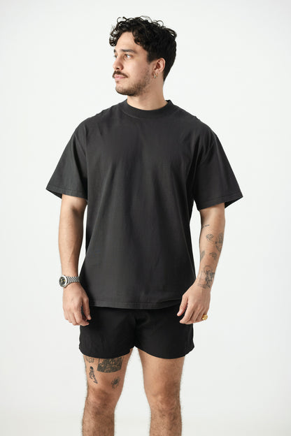 Oversized T-Shirts negro retro