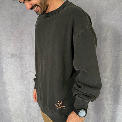 Panda Sweater Negro Retro