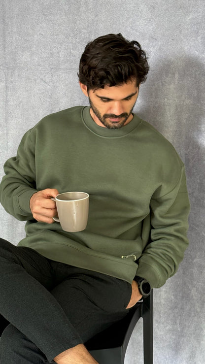 Panda Sweater Verde Musgo