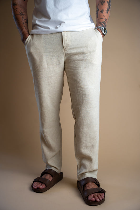 Pantalón de Lino - Color Arena
