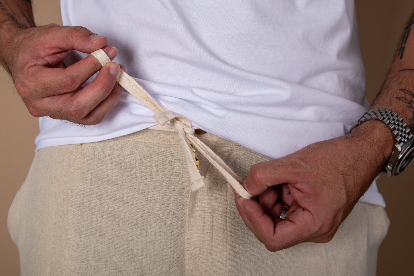 Pantalón de Lino - Color Arena