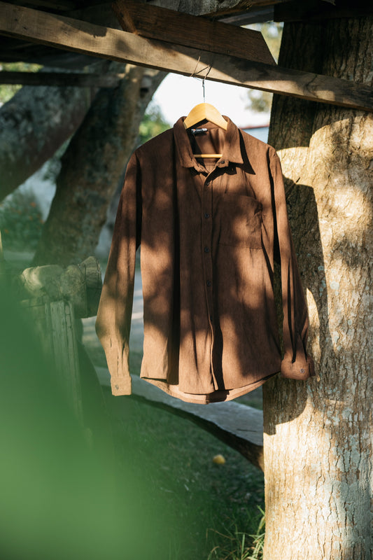 River Cord Shirt - Café 2